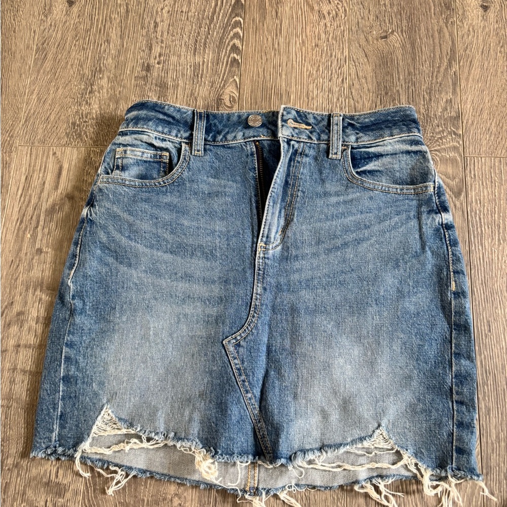 Garage Blue Mini Pencil Skirt Casual